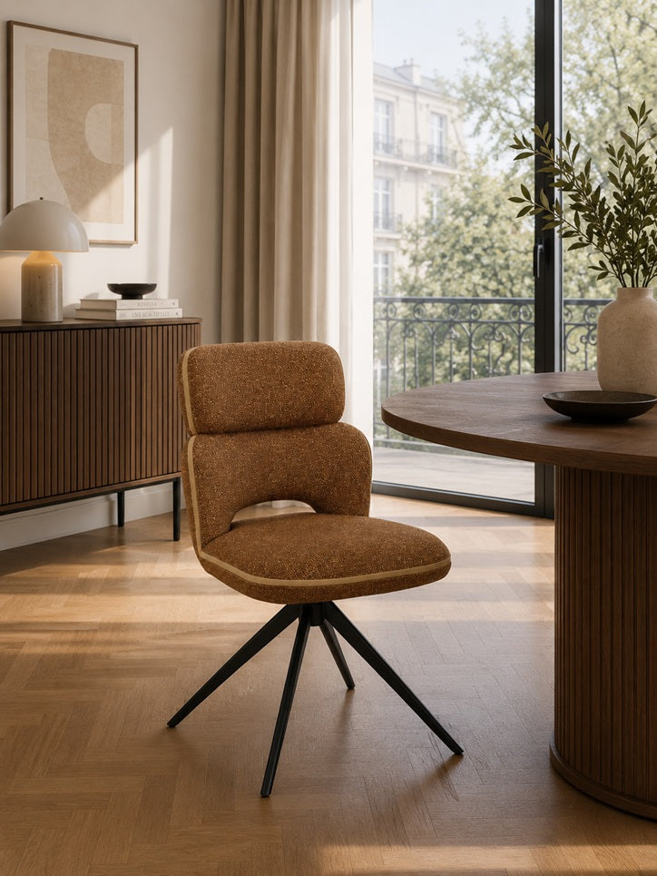 Chaise ultra confort jaune moutarde (vendu par 2)