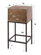Table de chevet 1 tiroir sur pied