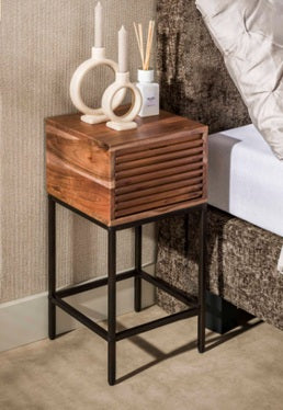 Table de chevet 1 tiroir sur pied