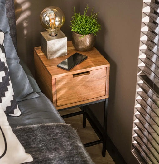 table de chevet 1 tiroir sur pied