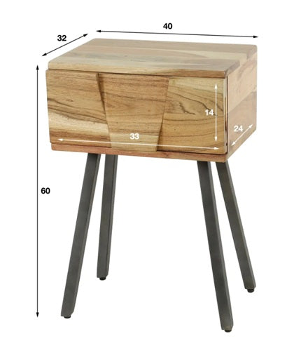 Table de chevet 1 tiroir