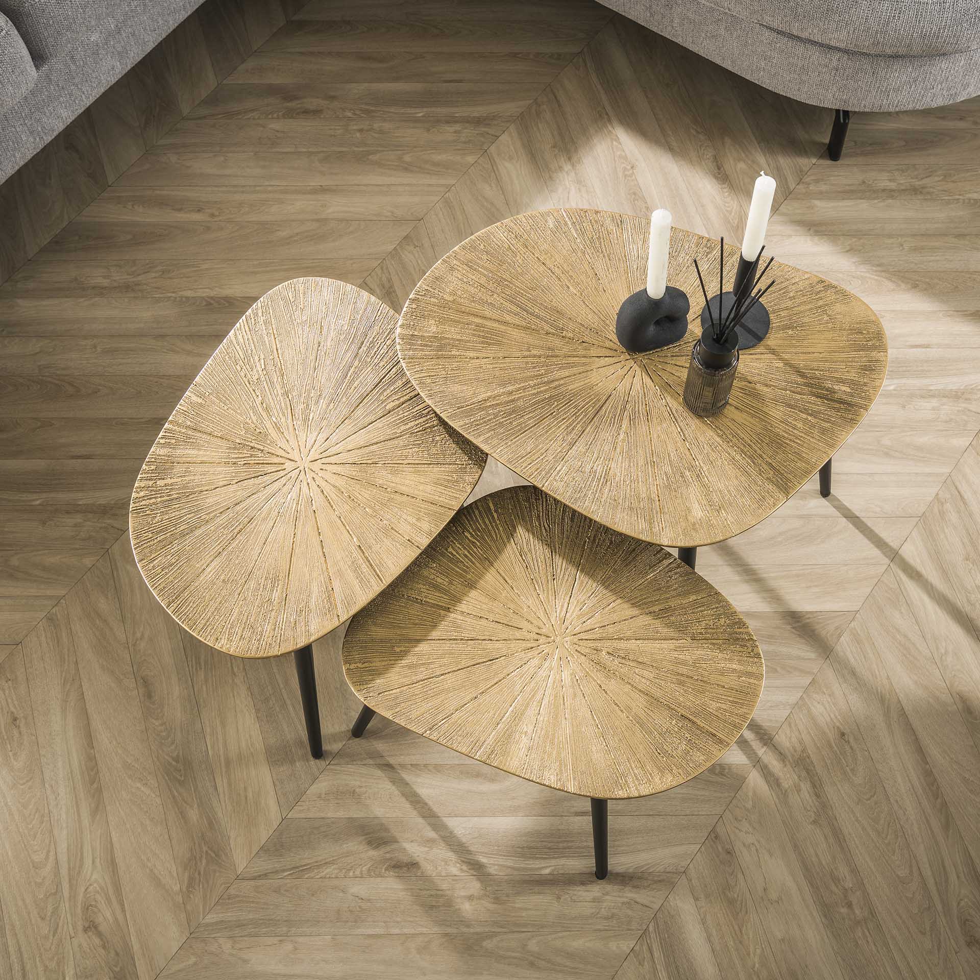 Table basse trio