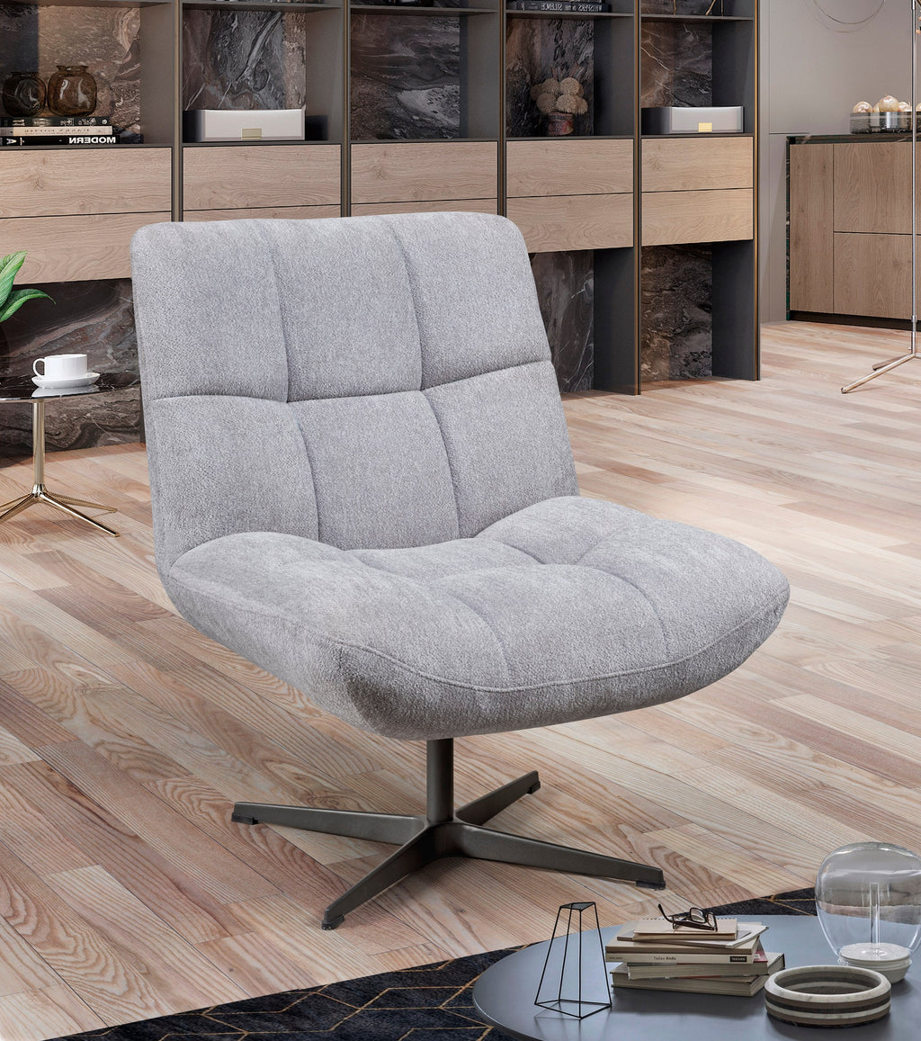 Fauteuil pivotant gris perle