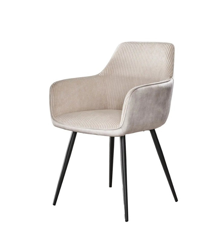 Fauteuil – Tissu nervuré Rock ivoire