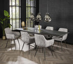 Fauteuil – Tissu nervuré Rock argent