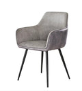 Fauteuil – Tissu nervuré Rock argent