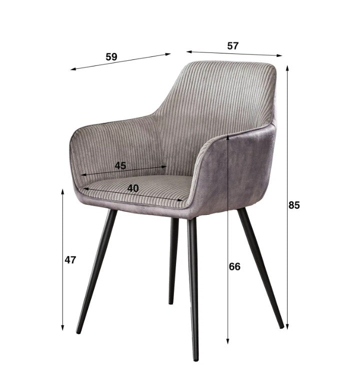 Fauteuil – Tissu nervuré Rock ivoire
