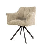 Fauteuil pivotant – Bouclé sable