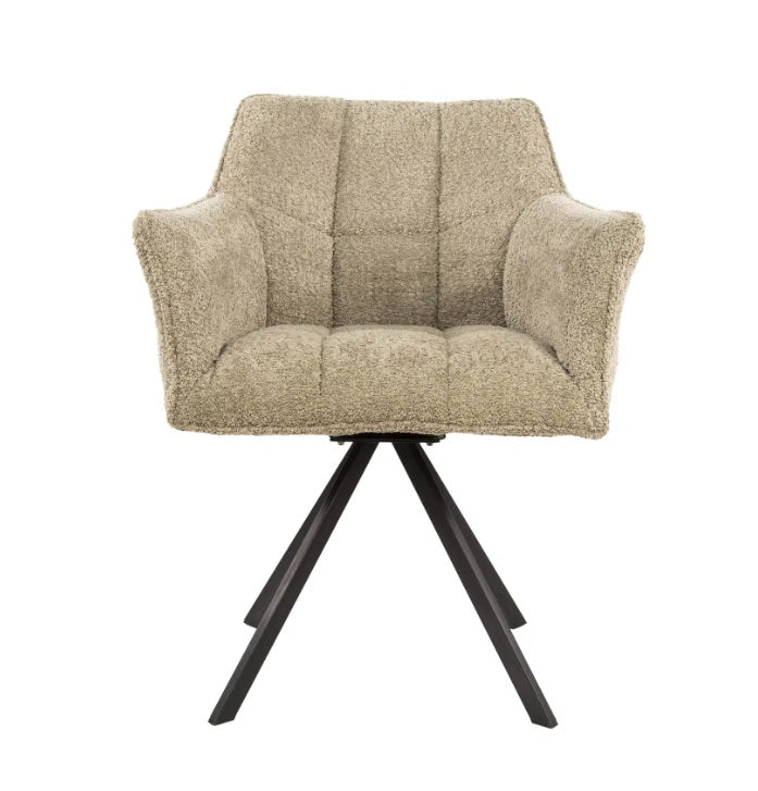 Fauteuil pivotant – Bouclé sable