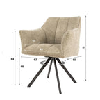 Fauteuil pivotant – Bouclé sable