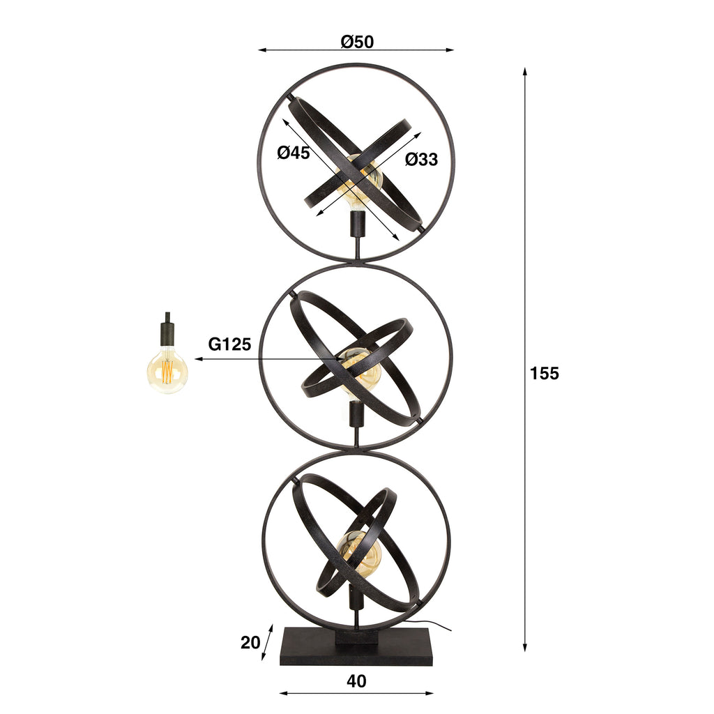 Lampadaire GALAXY 3L