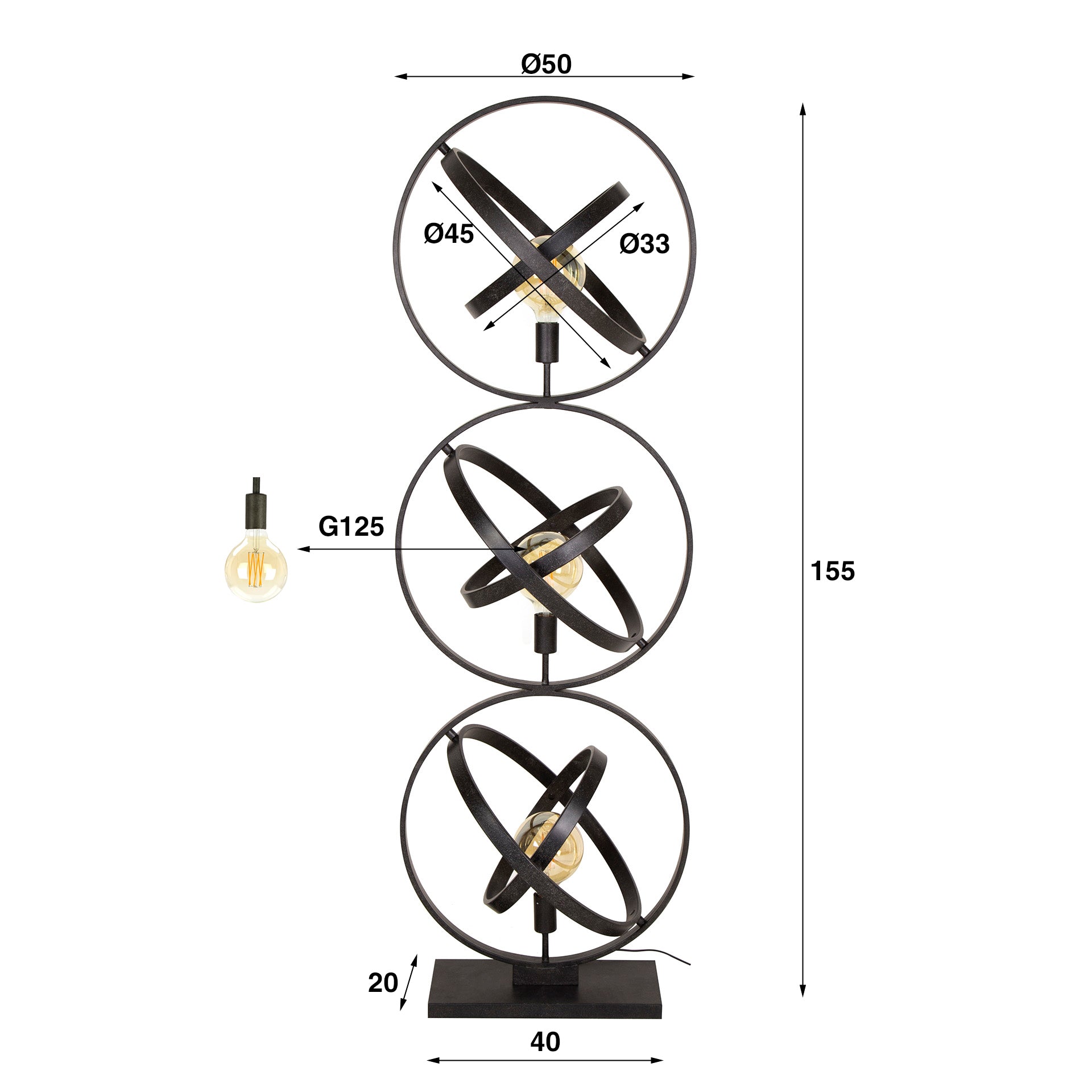 Lampadaire GALAXY 3L