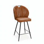 Chaise haute pivotante cognac (vendu par 2)