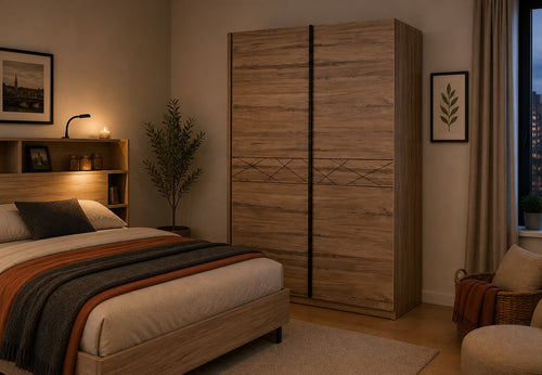 Armoire dressing portes battantes pleines décorées ou non