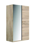 Armoire dressing portes battantes un miroir et un porte pleine décorée ou non