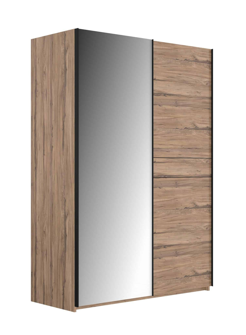 Armoire dressing portes coulissantes, une miroir et l'autre pleine décorée ou non