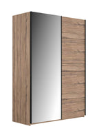 Armoire dressing portes coulissantes, une miroir et l'autre pleine décorée ou non