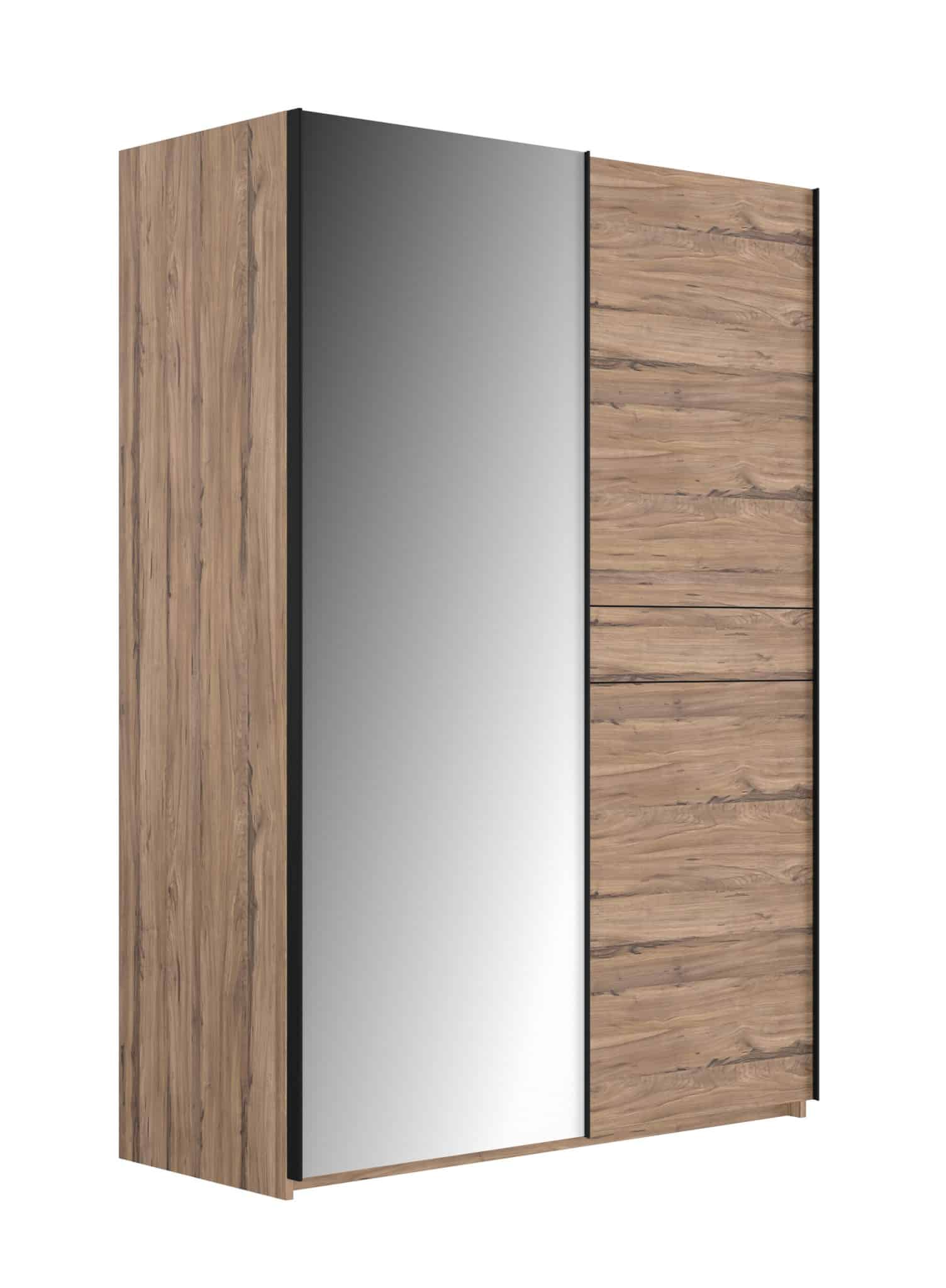 Armoire dressing portes coulissantes, une miroir et l'autre pleine décorée ou non