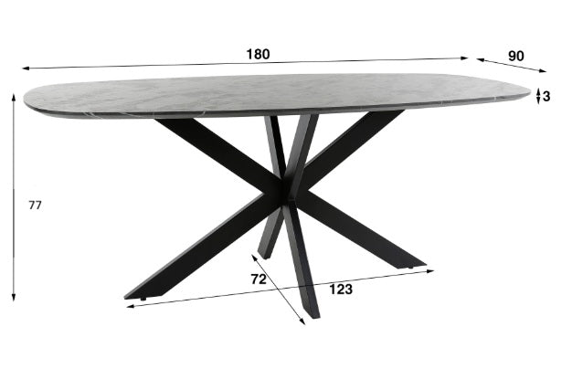 Table à manger ovale