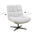 Fauteuil pivotant blanc d'argent