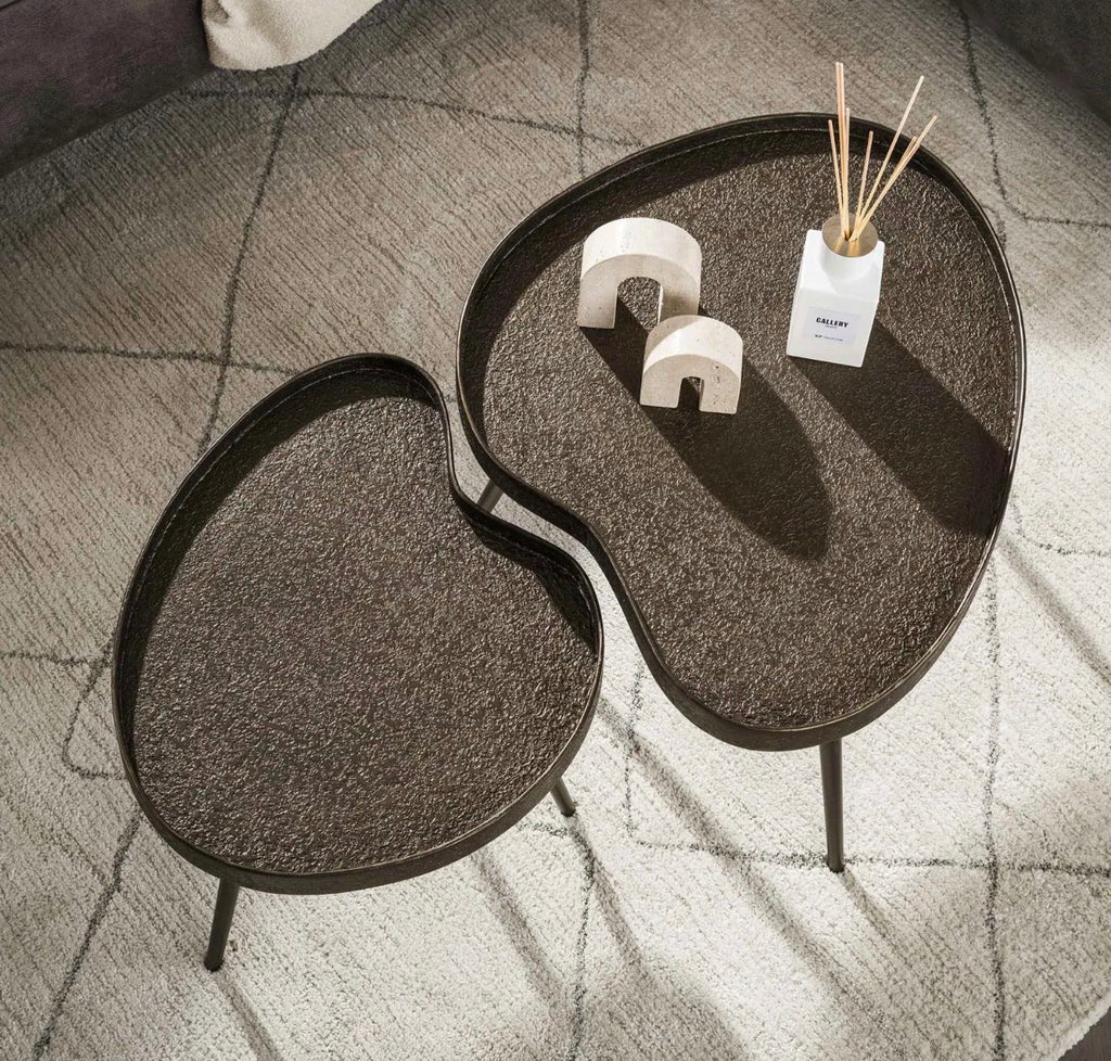 Tables basse – Lot de 2 | Gris métallique