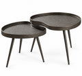 Tables basse – Lot de 2 | Gris métallique