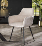 Fauteuil – Tissu nervuré Rock ivoire