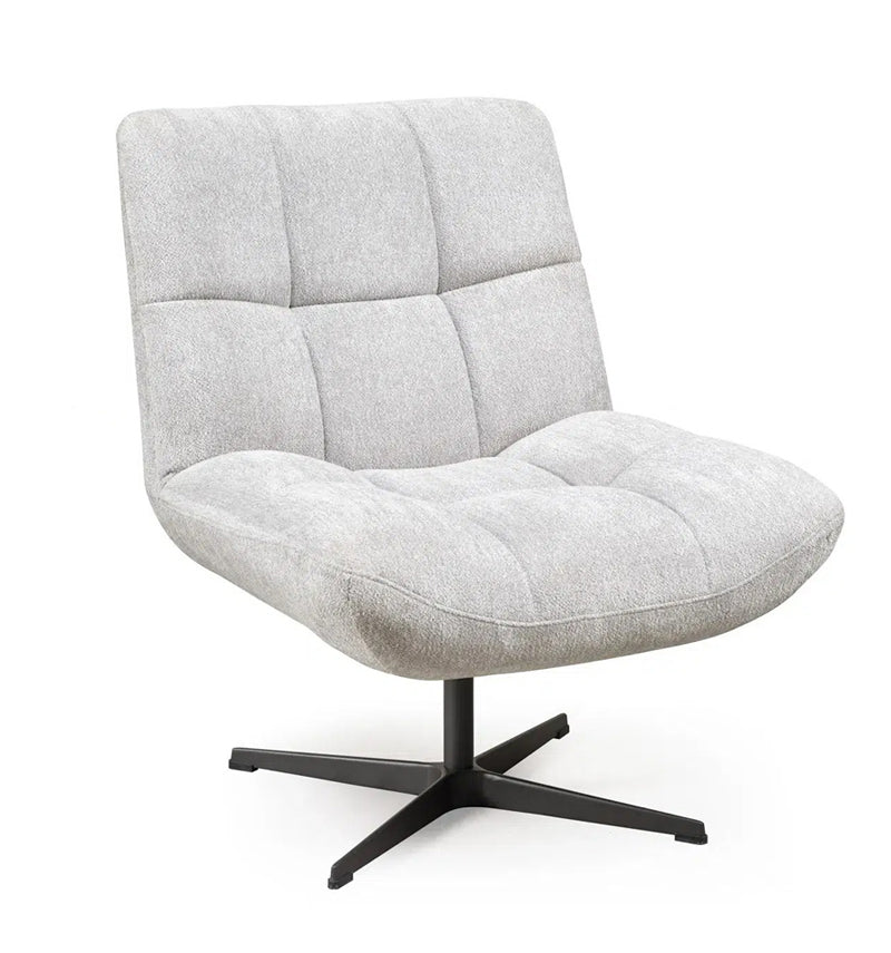 Fauteuil pivotant blanc d'argent