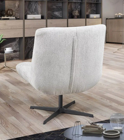 Fauteuil pivotant blanc d'argent