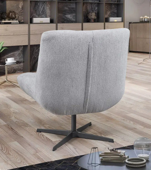 Fauteuil pivotant gris perle