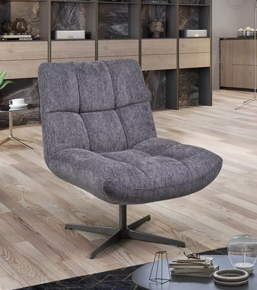 Fauteuil pivotant gris anthracite