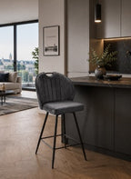 Chaise haute fixe noir (vendu par 2)