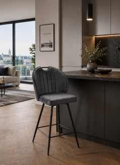 Chaise haute fixe noir (vendu par 2)