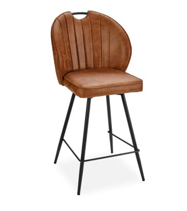 Chaise haute fixe cognac (vendu par 2)