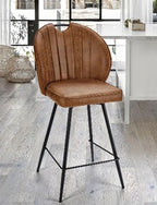 Chaise haute fixe cognac (vendu par 2)